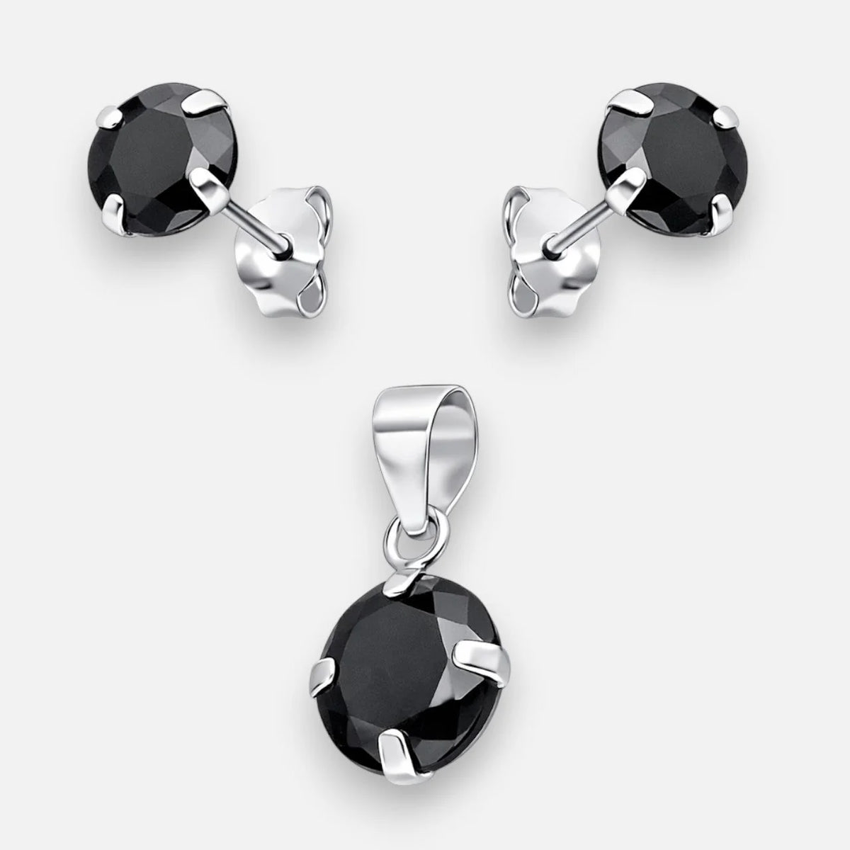 Conjunto Circón Ónix 6x8 mm