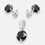 Conjunto Circón Ónix 6x8 mm