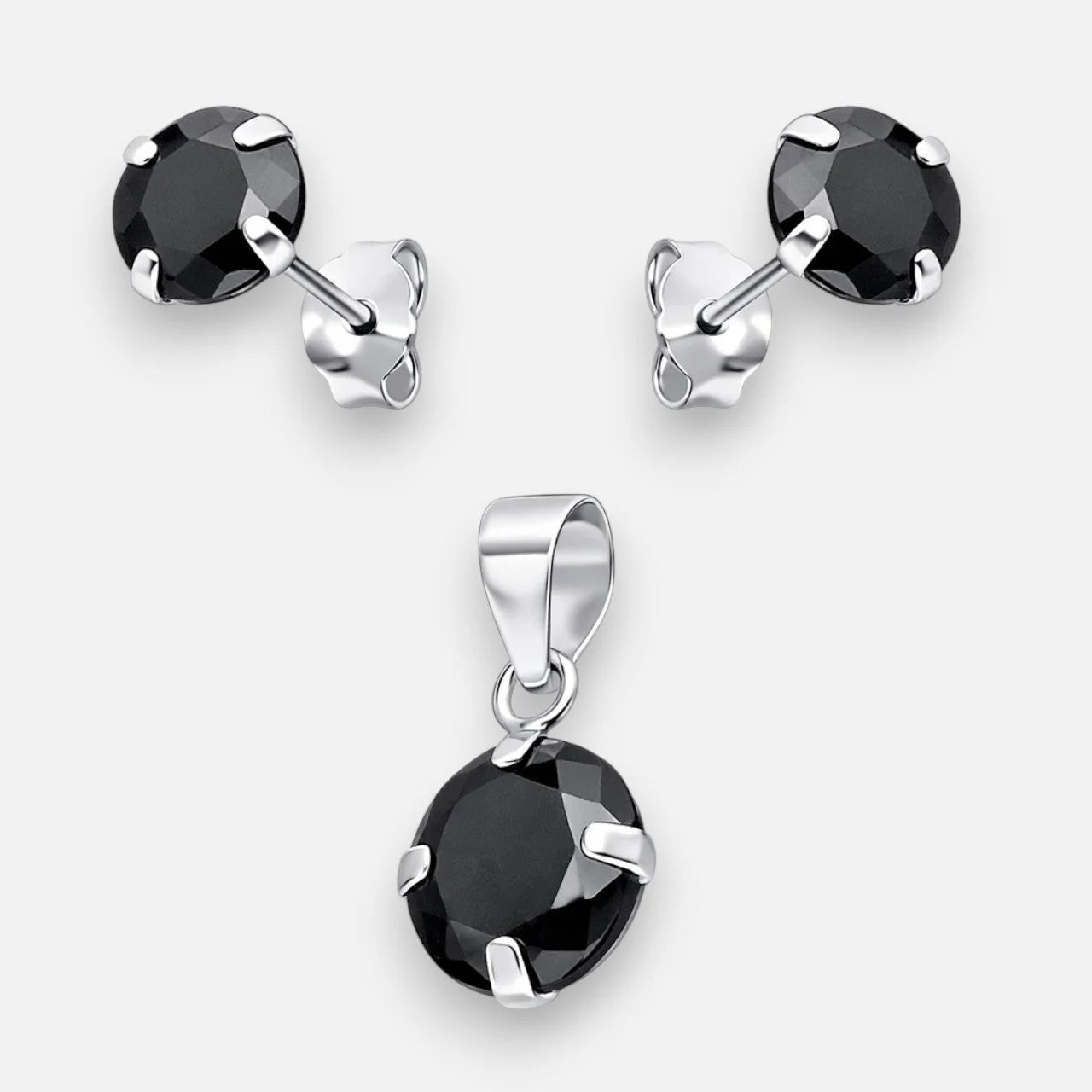 Conjunto Circón Ónix 6x8 mm