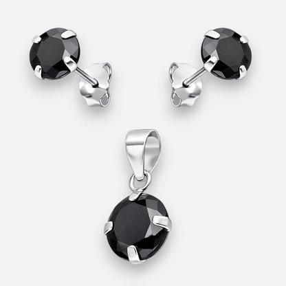 Conjunto Circón Ónix 6x8 mm