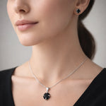 Conjunto Circón Ónix 6x8 mm