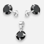 Conjunto Circón Ónix 8 mm