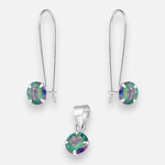 Conjunto Circón Topacio Místico 6x6 mm