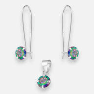 Conjunto Circón Topacio Místico 6x6 mm