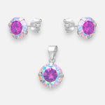 Conjunto Circón Tornasol 6x8 mm