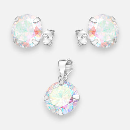 Conjunto Circón Tornasol 10 mm