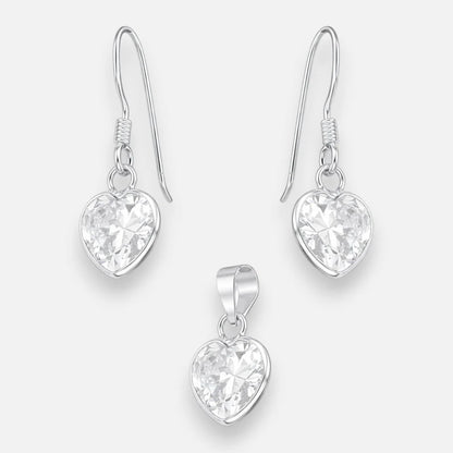 Conjunto Corazón Circón 8mm
