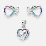 Conjunto Corazón Circones Multicolor