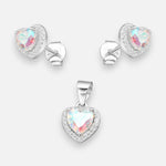 Conjunto Corazón Circón Tornasol
