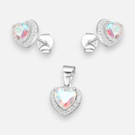 Conjunto Corazón Circón Tornasol