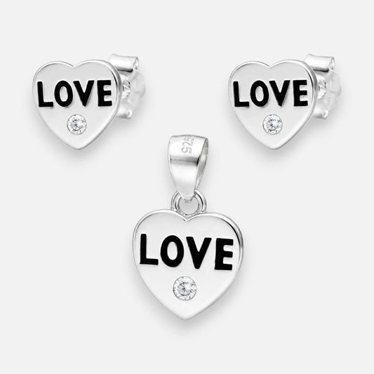 Conjunto Corazón Love Circón