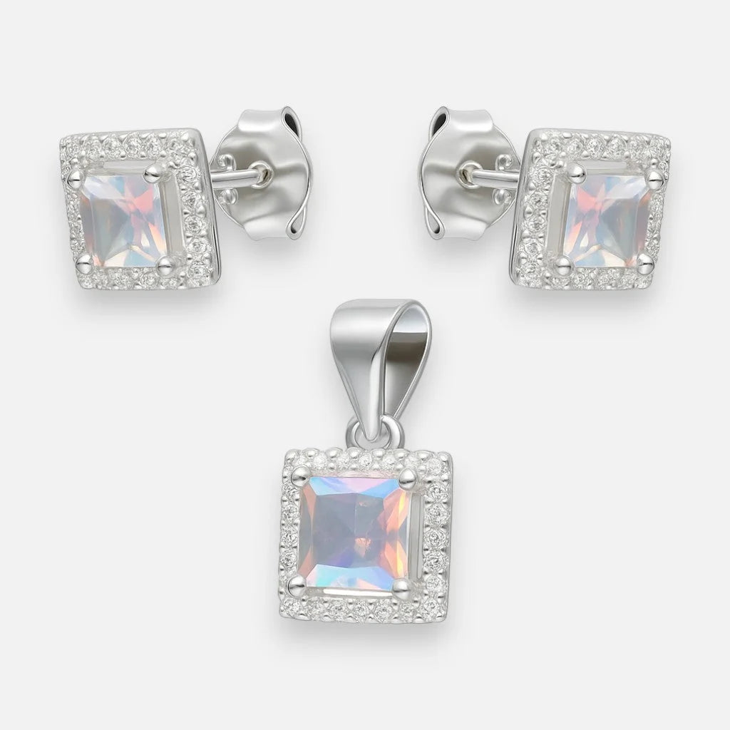 Conjunto Cuadrado Circón Tornasol
