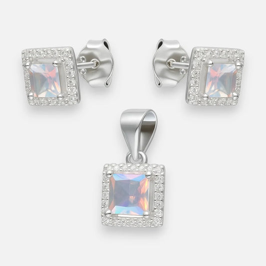 Conjunto Cuadrado Circón Tornasol