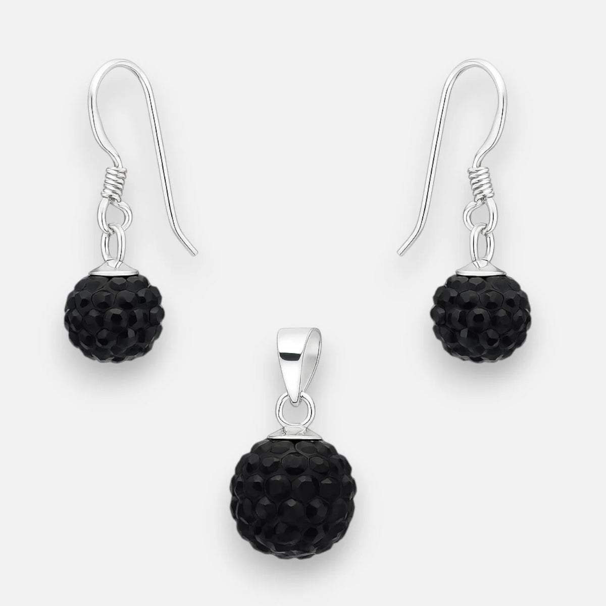 Conjunto Esfera Cristales Negro