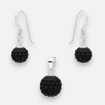 Conjunto Esfera Cristales Negro