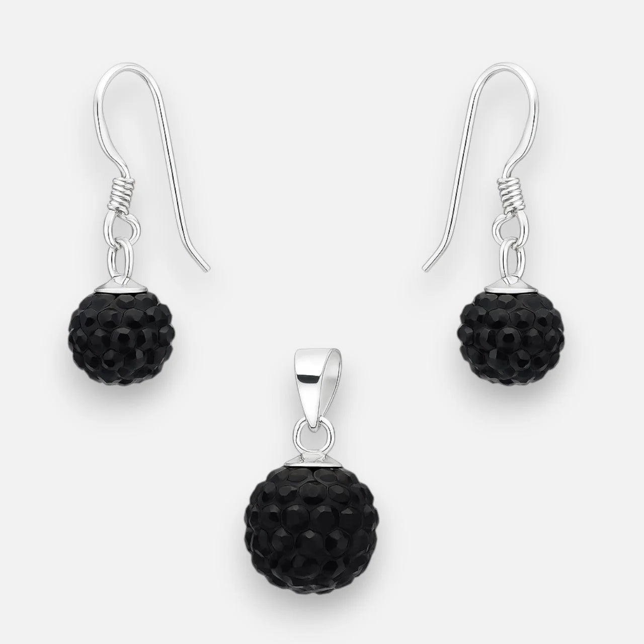 Conjunto Esfera Cristales Negro
