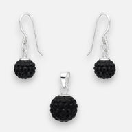 Conjunto Esfera Cristales Negro