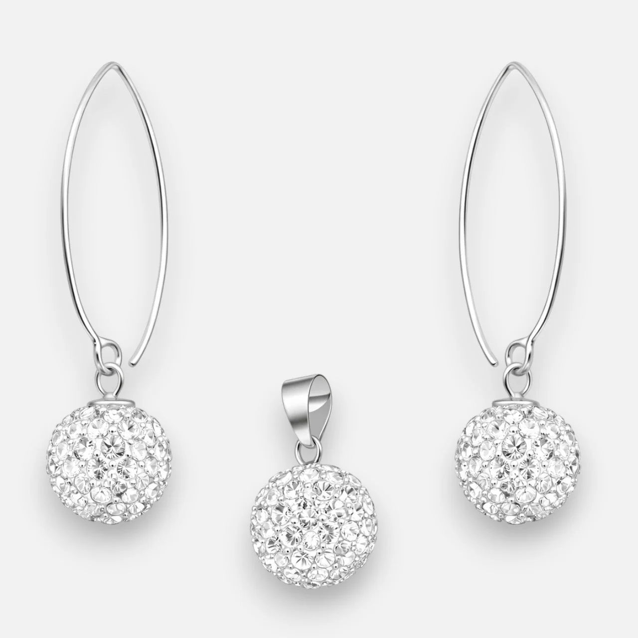 Conjunto Esfera Strass 8 mm