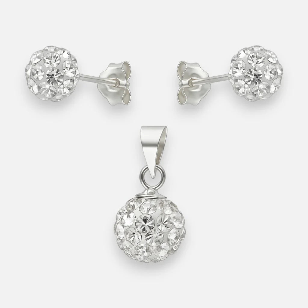 Conjunto Esfera Strass