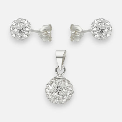 Conjunto Esfera Strass