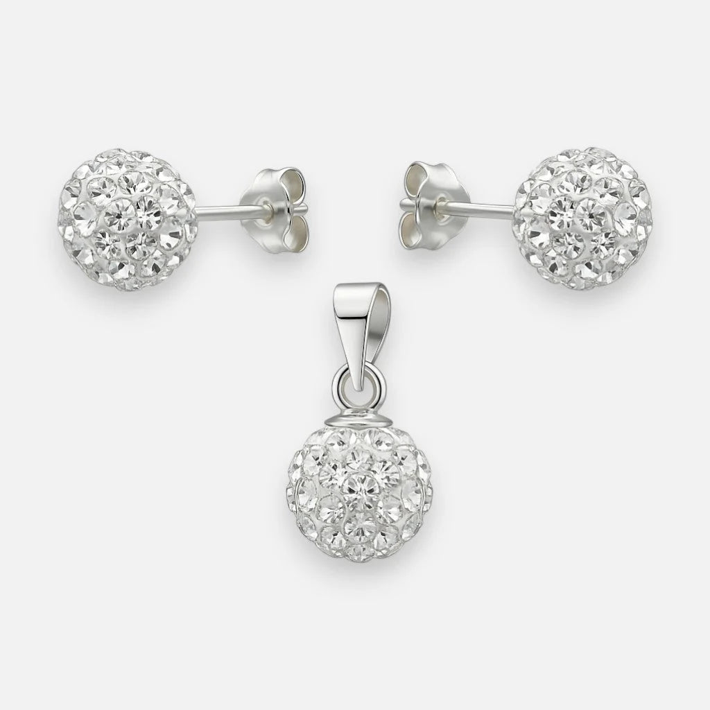 Conjunto Esfera Strass
