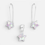 Conjunto Estrella Circón Tornasol 8 mm