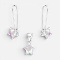 Conjunto Estrella Circón Tornasol 8 mm
