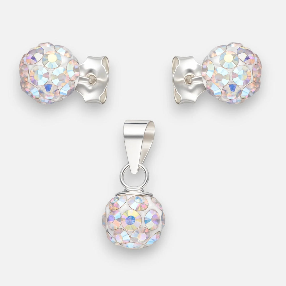 Conjunto Hecho con Cristal Swarovski Tornasol 6 mm