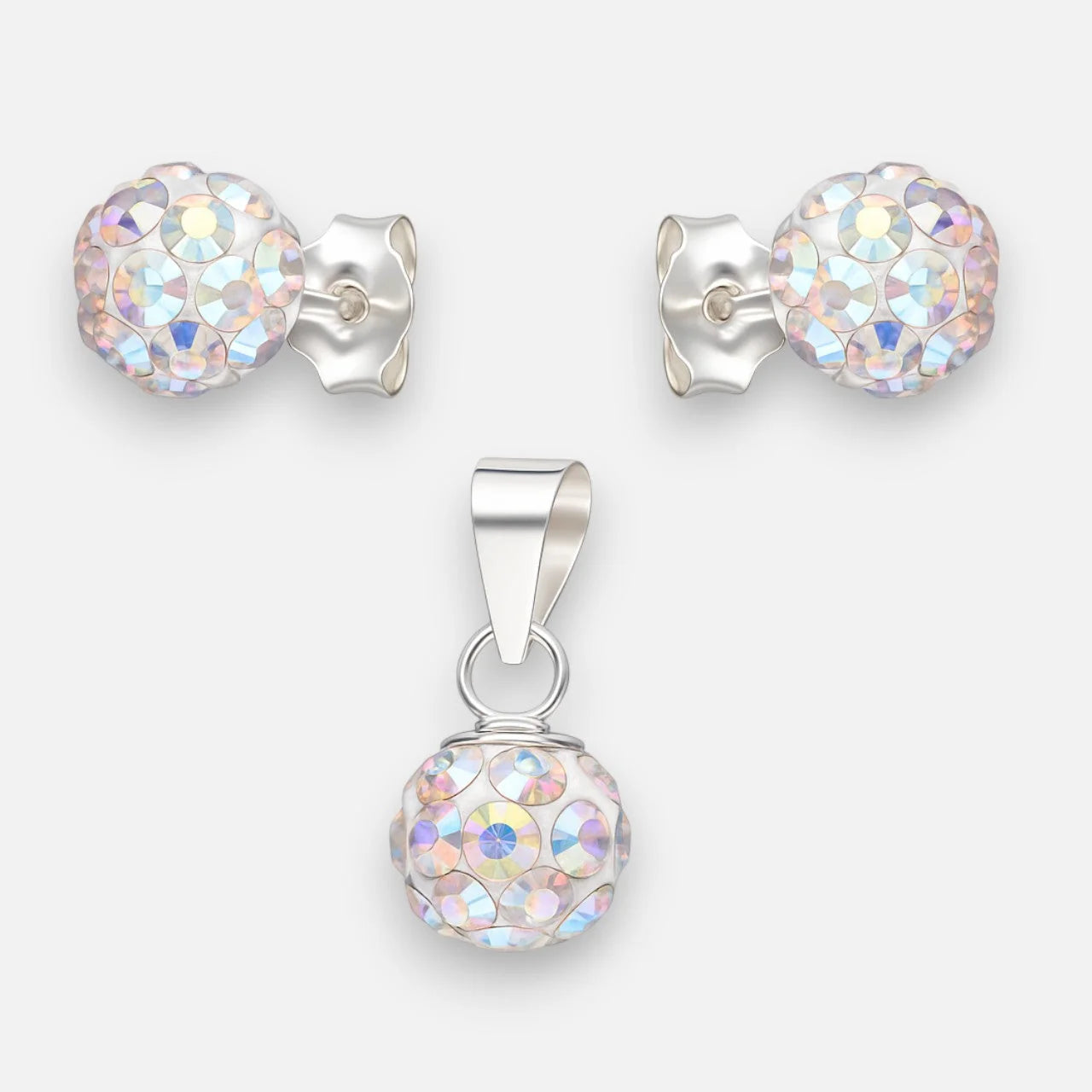 Conjunto Hecho con Cristal Swarovski Tornasol 6 mm