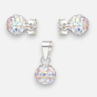Conjunto Hecho con Cristal Swarovski Tornasol 6 mm