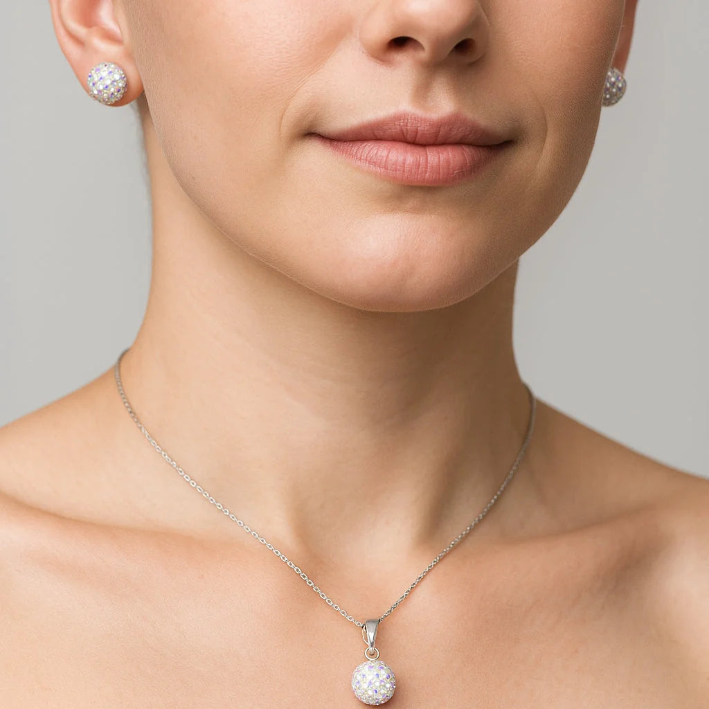 Conjunto Hecho con Cristal Swarovski Tornasol