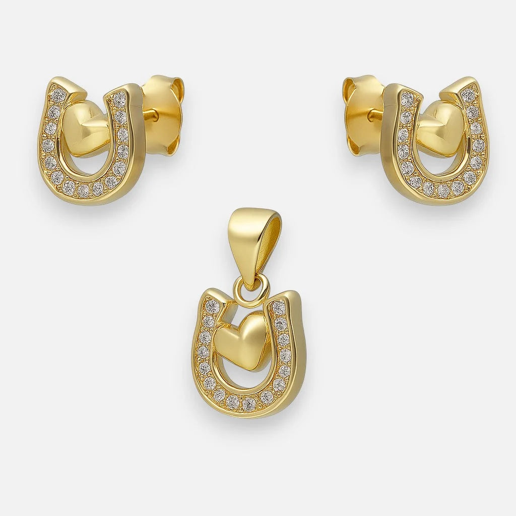 Conjunto Herradura Corazón Circones
