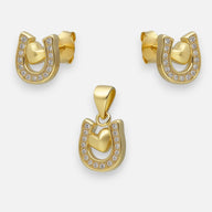 Conjunto Herradura Corazón Circones