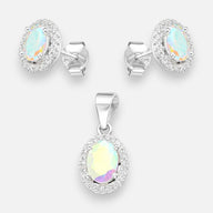 Conjunto Óvalo Circón Tornasol