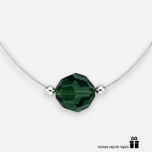 Fantasma Esfera Hecho con Cristal Swarovski Verde