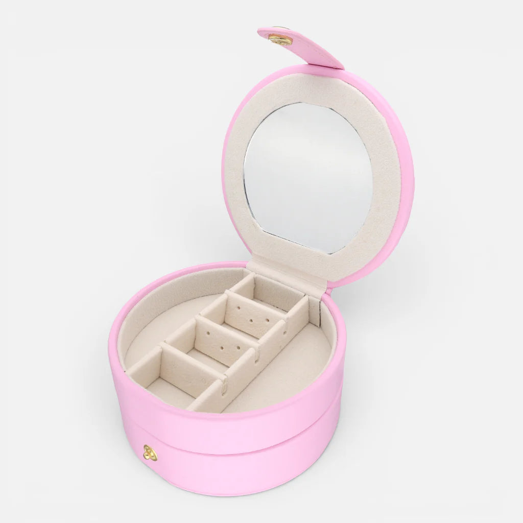 Joyero Rainbow Doble Circular Rosa