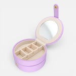 Joyero Rainbow Doble Circular Violeta