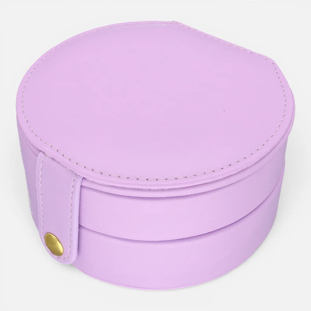 Joyero Rainbow Doble Circular Violeta