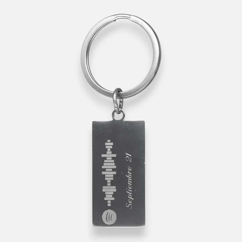 Llavero con Código de Música Spotify Personalizado 40x20 mm