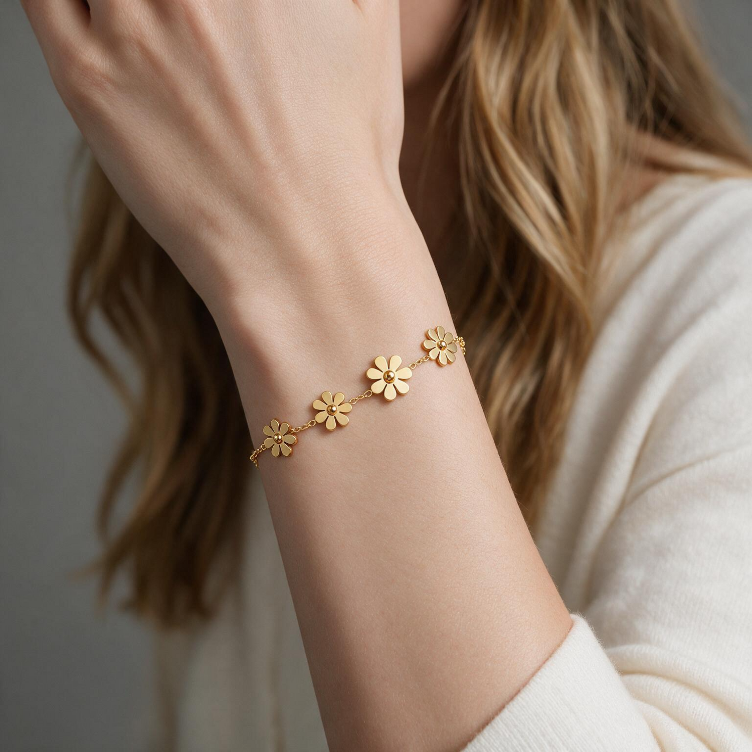 Pulsera Flores Esferas
