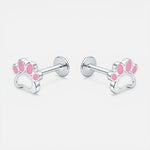 Piercing Flat Patita Esmaltado Rosa 6 mm