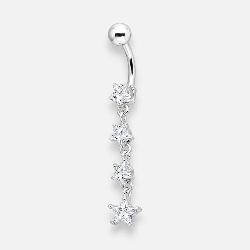 Piercing Ombligo Estrellas Circones