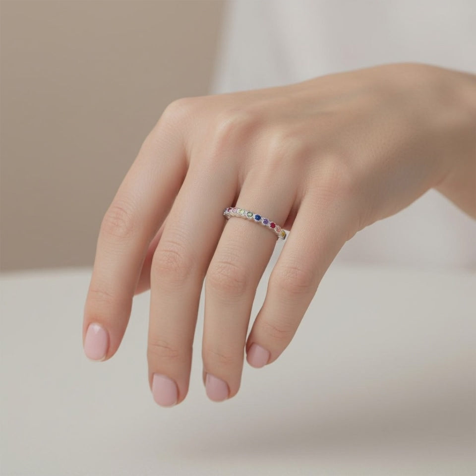 Anillo Cintillo Circones Multicolor