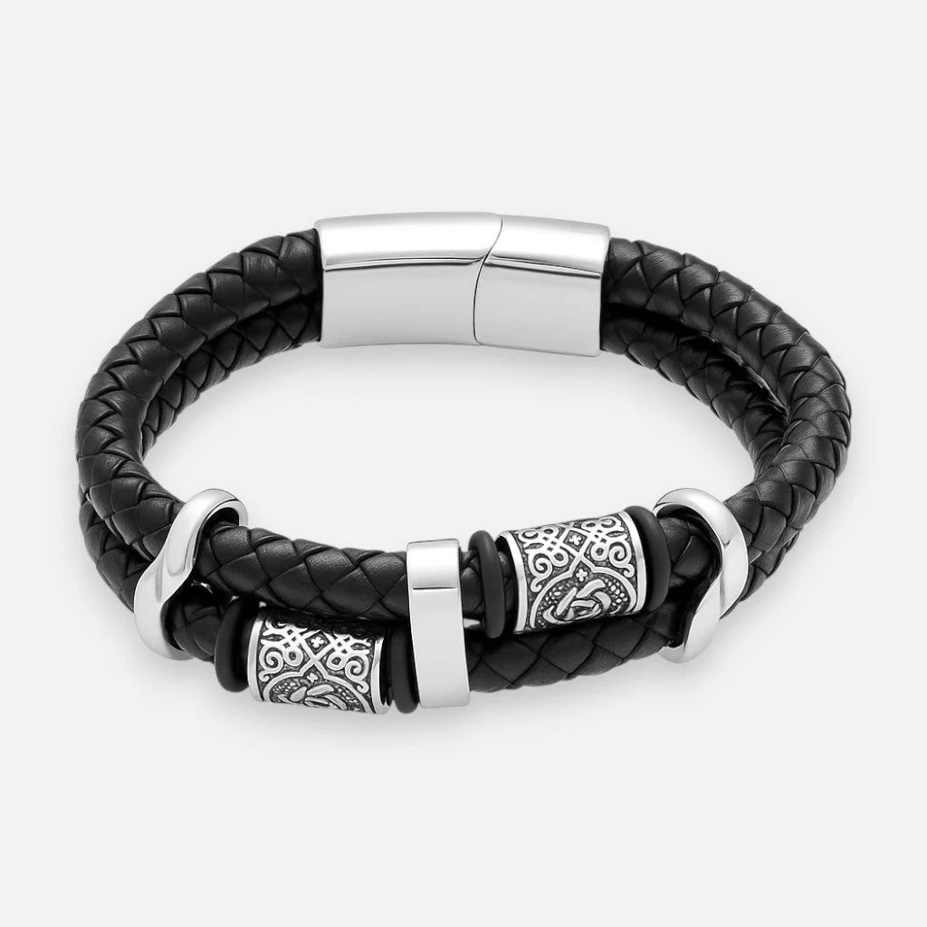 Pulsera Acero Quirúrgico Trenzada Triqueta