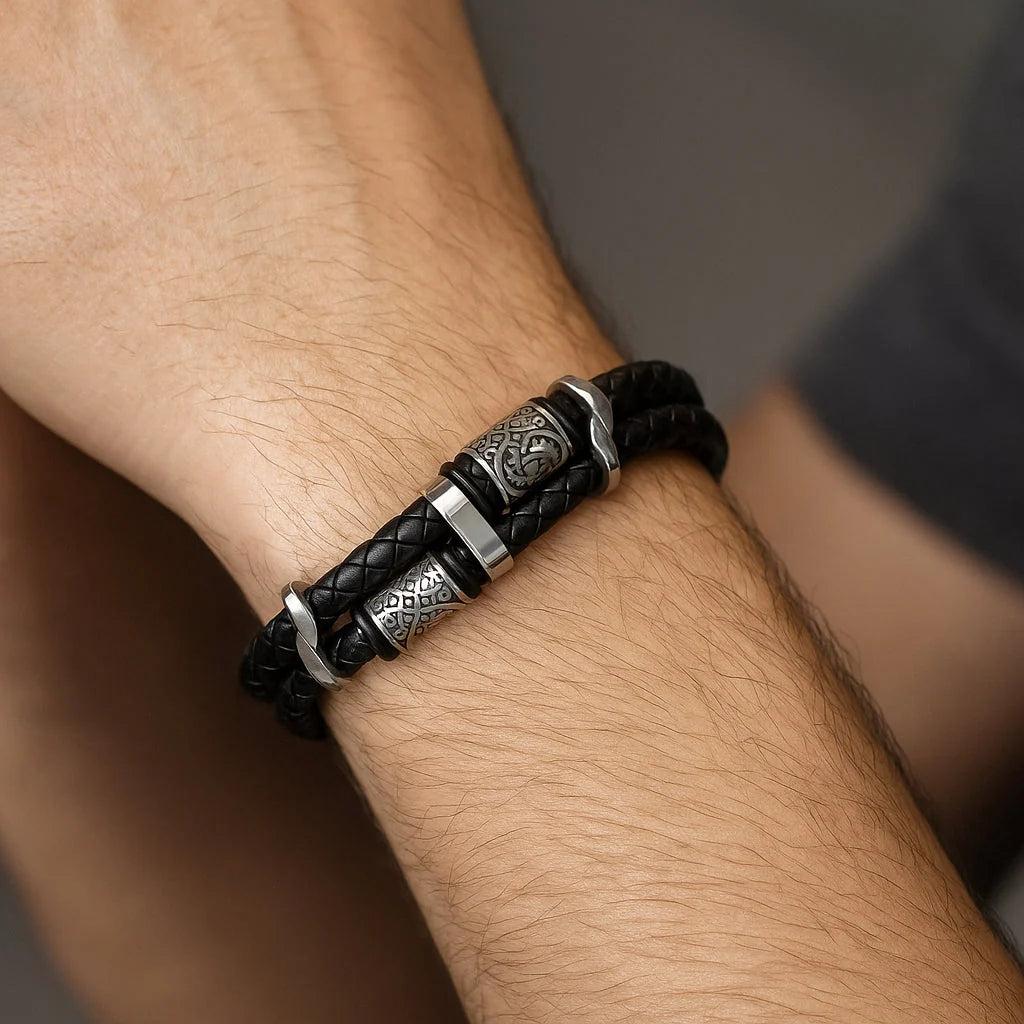 Pulsera Acero Quirúrgico Trenzada Triqueta