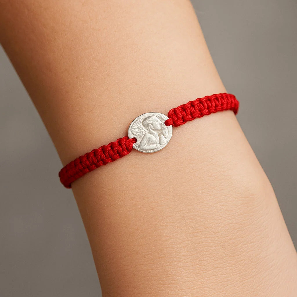 Pulsera Ajustable Baby Hilo Rojo Ángel de la Guarda