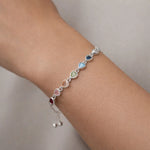 Pulsera Ajustable Corazones Circones 7 Chakras