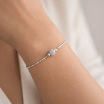 Pulsera Ajustable Veneciana Esfera Satinada