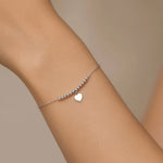 Pulsera Ajustable Esferas Corazón