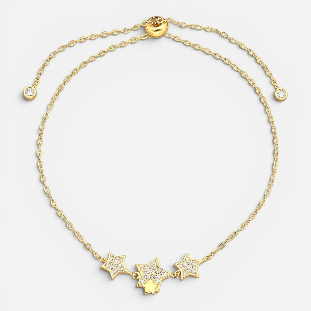 Pulsera Ajustable Estrellas Circones